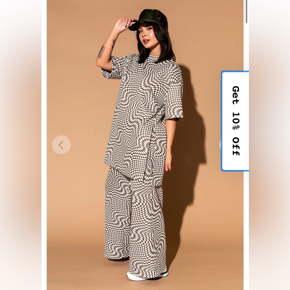 LALA Original Leveled Up Double Knit Playsuit - Groovy Brown